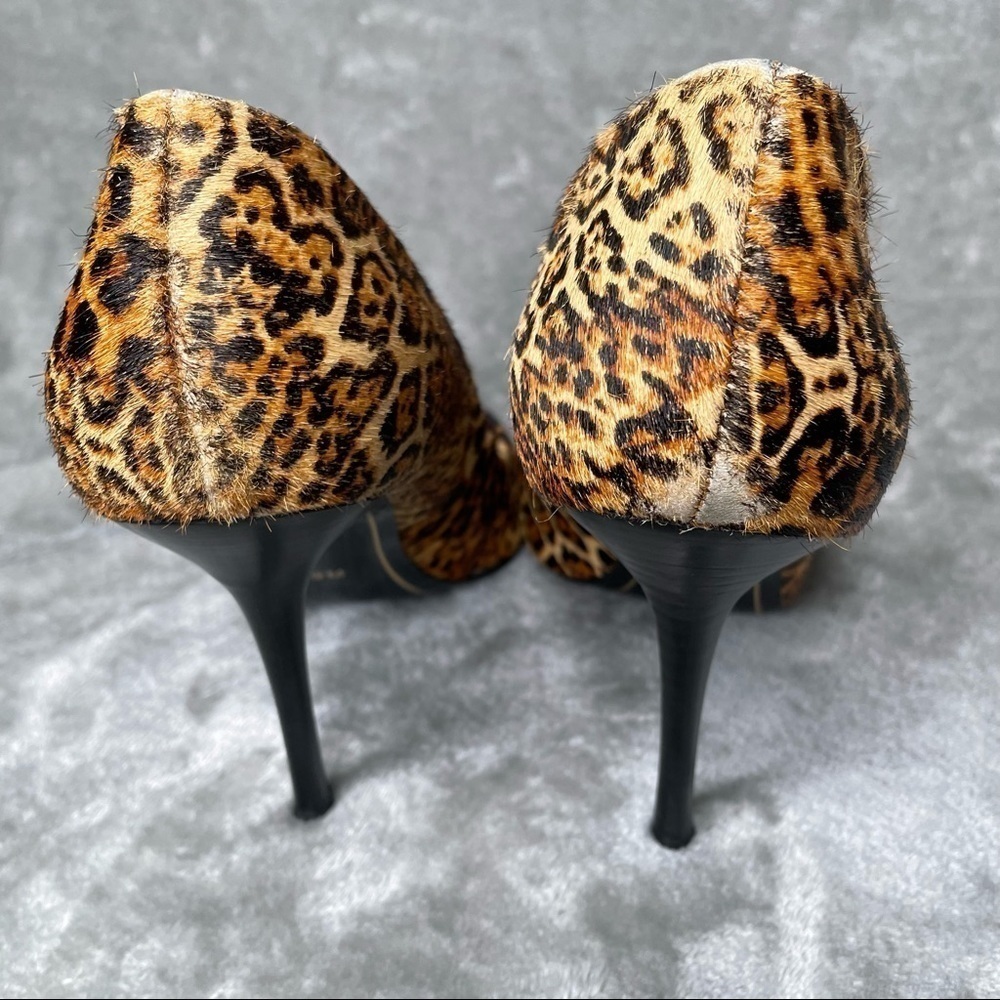 Charles Jourdan Leopard Print Calf Hair Pumps Size 9 Luxury Designer Heels - Picture 3 of 10